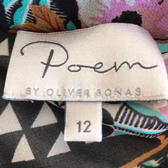 Poem by Oliver Bonas sheer floral top UK 12 US 8 - Picture 8 of 8